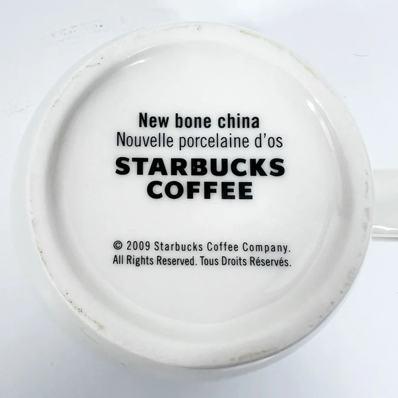 STARBUCKS COFFEE New Bone China Large White Ceramic Mug - Picture 4 of 5